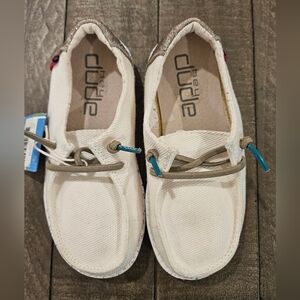 Hey Dude Little Girls White Shoes S10